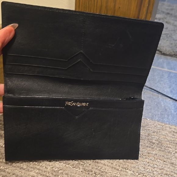 Yves Saint Laurent Black Leather Clutch - Picture 3 of 6